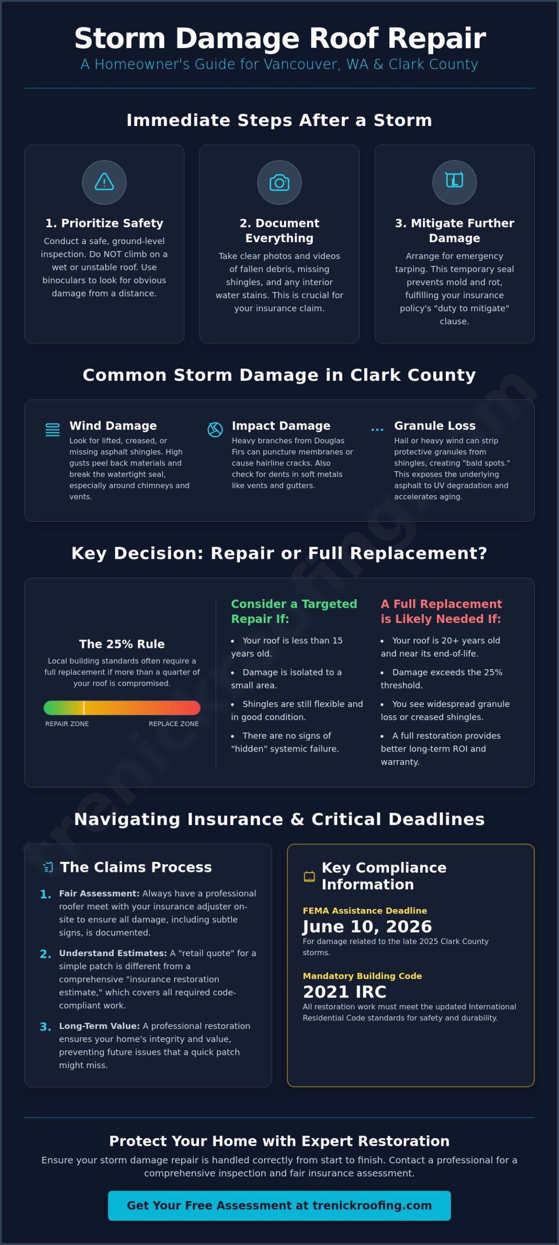 Storm Damage Roof Repair in Vancouver WA: A 2026 Homeowner’s Recovery Guide